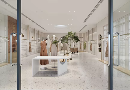 Modern Clothing Store Women's Clothing Store 3d model
