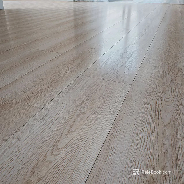 Light Colored Wooden Flooring With Natural Wood Grain And Smooth Surface 3d model 