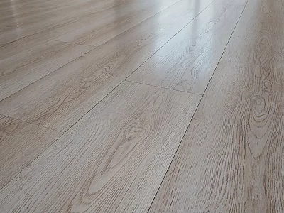 Light Colored Wooden Flooring With Natural Wood Grain And Smooth Surface 3d model
