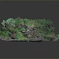 Realistic Miniature Natural Landscape Model With Green Vegetation Stone Structure Moss And Ground Cover