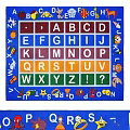 Vibrant Square Rug Featuring Alphabet Letters Numbers and Fun Learning Designs for Children