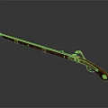 Traditional Weapon Rifle With Intricate Wooden Stock And Gold Decorative Details