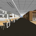 School Reading Area 3d model