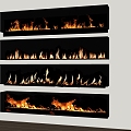 Modern Electronic Flame Fireplace 3d model