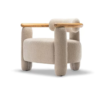 Nordic Solid Wood Simple Single Sofa Chair Light Luxury Home Living Room Balcony Lazy Chair Designer Cafe Leisure Chair 3d model