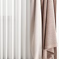 Elegant Light Brown Curtains With White Sheer Layers And Pleated Design