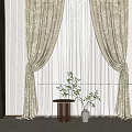 Modern Curtain Pattern Curtain 3d model
