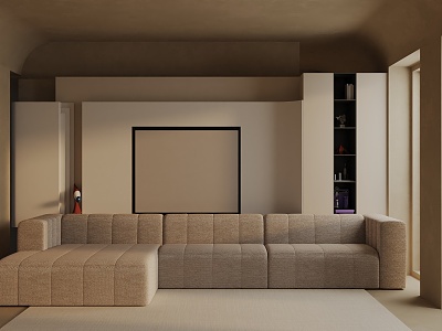 Three-seat sofa 3d model