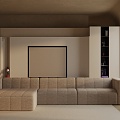 Three-seat sofa 3d model