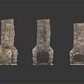 Various Decorative Stone Chimney Models With Architectural Design Details 3d model