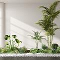 green plant potted plant landscaping indoor landscaping green plant flower box flowers and plants 3d model