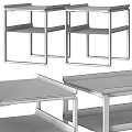 Modern Minimalist Side Table With Wooden Metal Frame And Black White Color Design