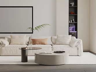 Three-seat sofa 3d model