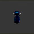 Futuristic Blue Motorcycle With Illuminated Wheels Sleek Body And Transparent Windshield