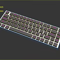Modern Slim Computer Keyboard With White Frame Gray Keys And Compact Design