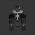 High Quality Commercial Binoculars With Black Professional Design Clear Blue Lenses And Detachable Caps