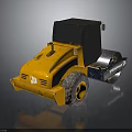 Yellow Ingersoll Rand Road Roller With Black Cabin And Rear Roller