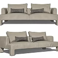 Modern double sofa 3d model