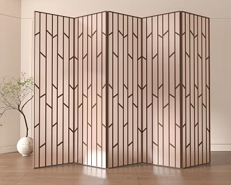 New Chinese-style screen partition 3d model