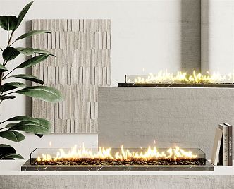 Modern Fireplace 3d model