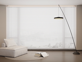 Modern Venetian Blinds Curtain Cloth Curtain Dream Curtain Vertical Curtain Single Person Sofa Jewelry Floor Lamp 3d model