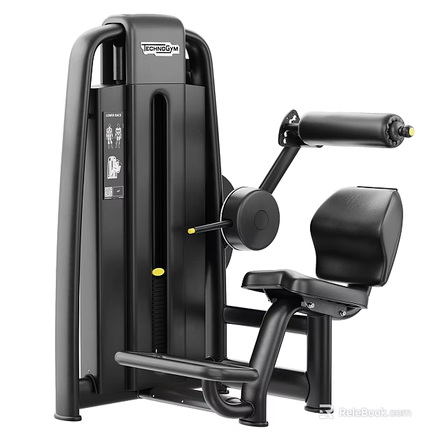 Black Sports Fitness Equipment Featuring Adjustable Seat Backrest And Control Panel For Muscle Training 3d model 