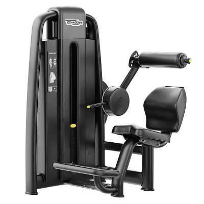 Black Sports Fitness Equipment Featuring Adjustable Seat Backrest And Control Panel For Muscle Training 3d model