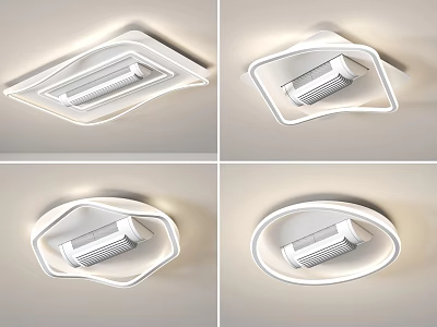 Modern Stylish Ceiling Lights With Different Geometric Shapes For Home Decor 3d model