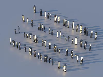 Lamp landscape lamp lawn lamp garden lamp outdoor lamp 3d model