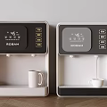 Two ROBAM Modern Kitchen Water Dispenser Appliances With Digital Display And Cups