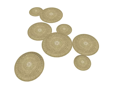 Woven Round Storage Baskets with Multiple Various Sizes for Home Organization 3d model