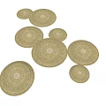 Woven Round Storage Baskets with Multiple Various Sizes for Home Organization