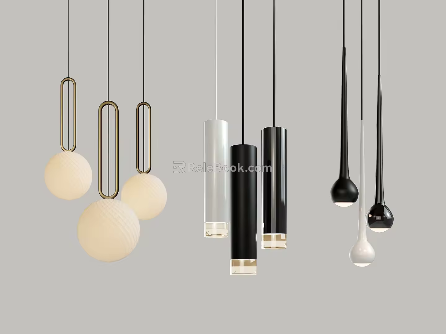 Modern Chandelier Simple Chandelier Combination 3d model