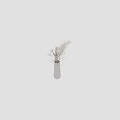 Natural Minimalist Decorative Ornament Set With Cement Vases Dried Flowers Grass Wheat Ears