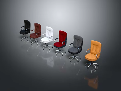Modern Office Chairs With Ergonomic Design And Multiple Color Options For Workspace Use 3d model