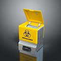 Biohazard Medical waste Medical waste Medical garbage Realistic model of medical dustbin 3d model