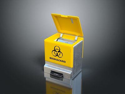 Biohazard Medical waste Medical waste Medical garbage Realistic model of medical dustbin 3d model