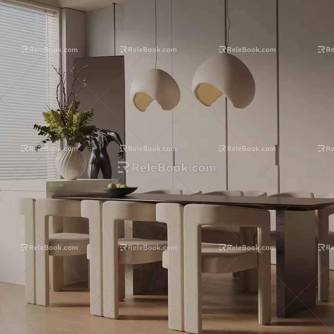 Modern table combination 3d model