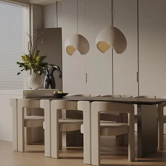 Modern table combination 3d model