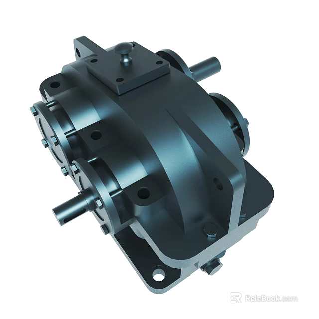 Heavy Duty Industrial Black Metal Mechanical Component With Precision Engineered Structure 3d model 