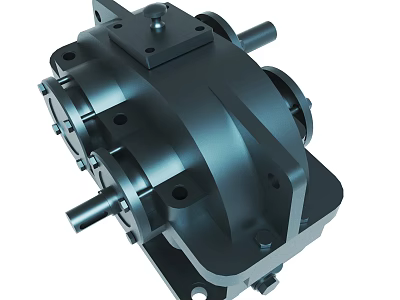 Heavy Duty Industrial Black Metal Mechanical Component With Precision Engineered Structure 3d model