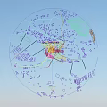 Aerial Planning of Modern City With River Bridges Skyscrapers Green Spaces and Roads