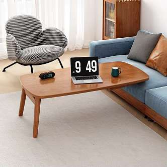Modern living room coffee table coffee table combination 3d model