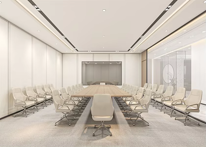 Modern Meeting Room Meeting Table and Chair 3d model