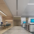Modern public office area 3d model