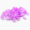 Decorative Ornament Set with Purple Faceted Crystal Pieces for Home Decor