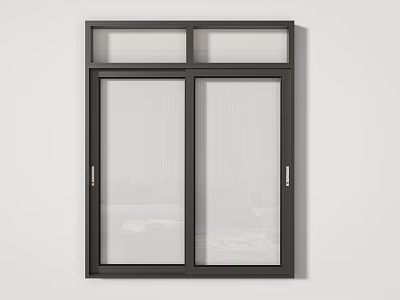 Modern Black Frame Sliding Window With Double Glass Panels And Smooth Operation Design 3d model