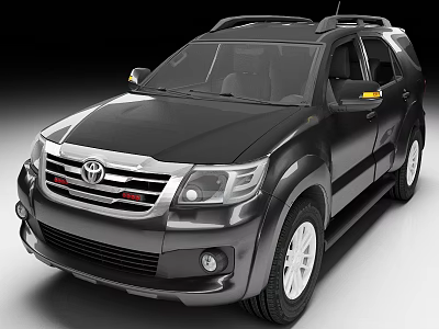 Black Toyota SUV Exterior Design With Front Grille And Alloy Wheels 3d model