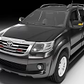 Black Toyota SUV Exterior Design With Front Grille And Alloy Wheels