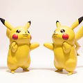 Cute Yellow Pikachu Decorative Figurine Set Standing Facing Each Other